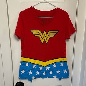 Wonder Woman Red Graphic T-Shirt, socks and headband.